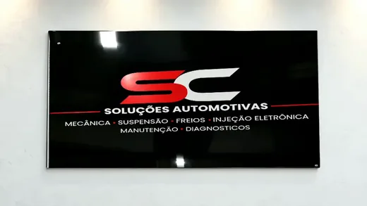 Placa da SC Soluções Automotivas